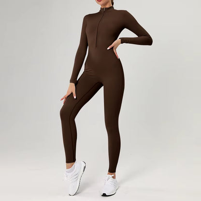 Zipper Sports Jumpsuits Women'S Tracksuit Fitness Overalls One-Piece Gym Short Bodysuit Yoga Set Workout Suit Female Sportswear